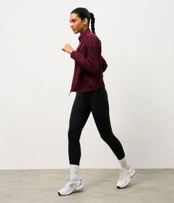 Calça Legging Esportiva em Microfibra Seamless com Cós Transpassado