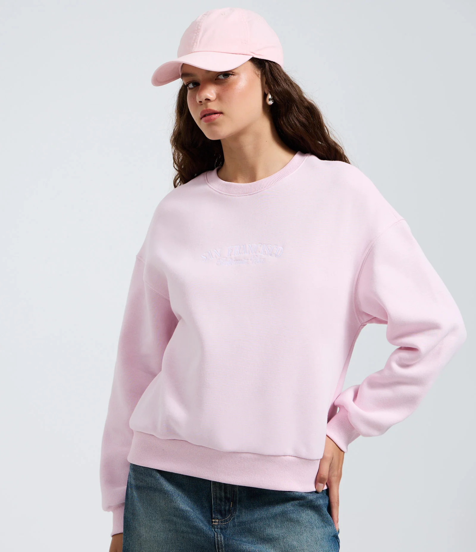 Moletom Alongado com Estampa Frontal Rosa 3