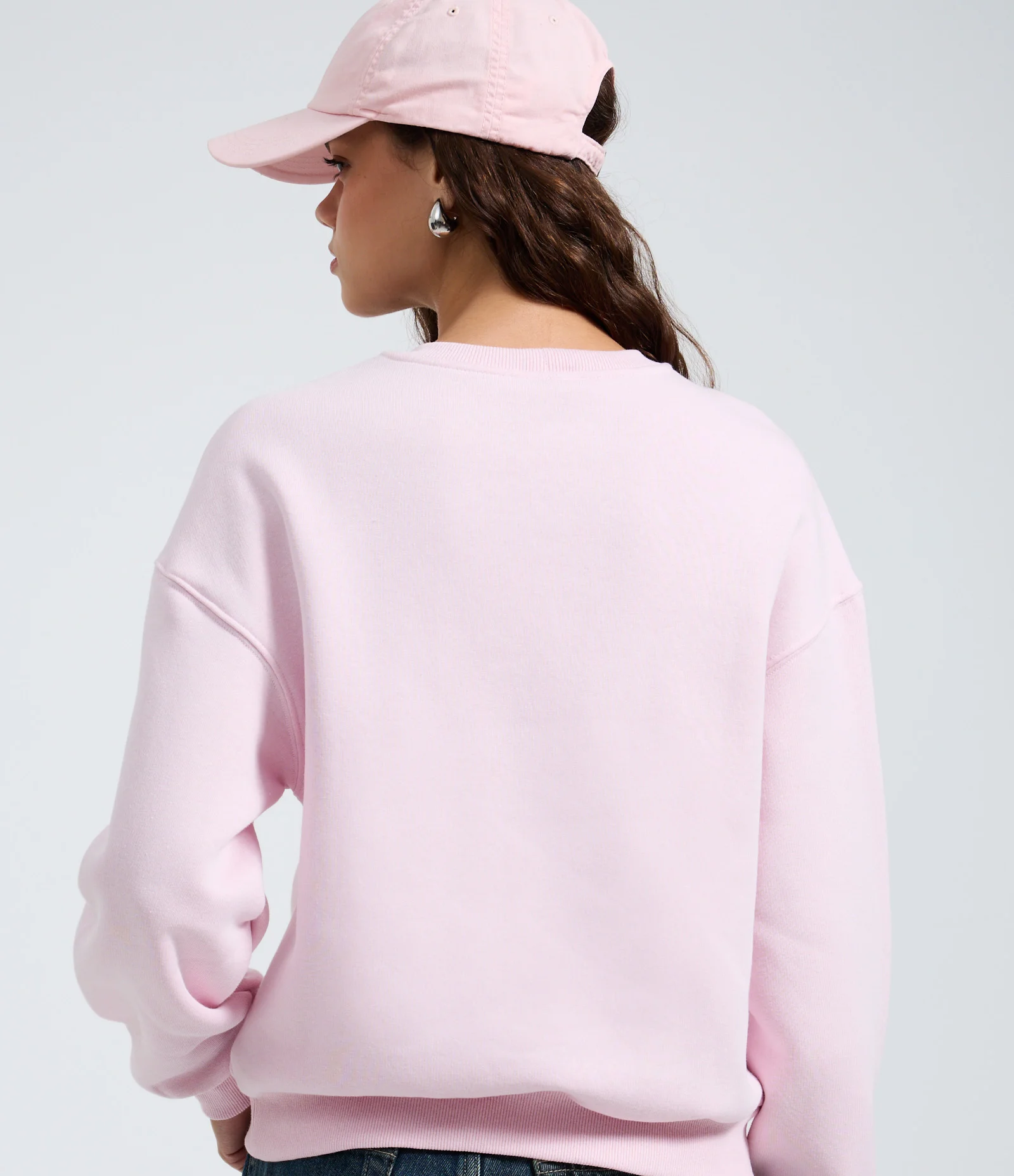 Moletom Alongado com Estampa Frontal Rosa 4