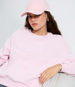 Moletom Alongado com Estampa Frontal