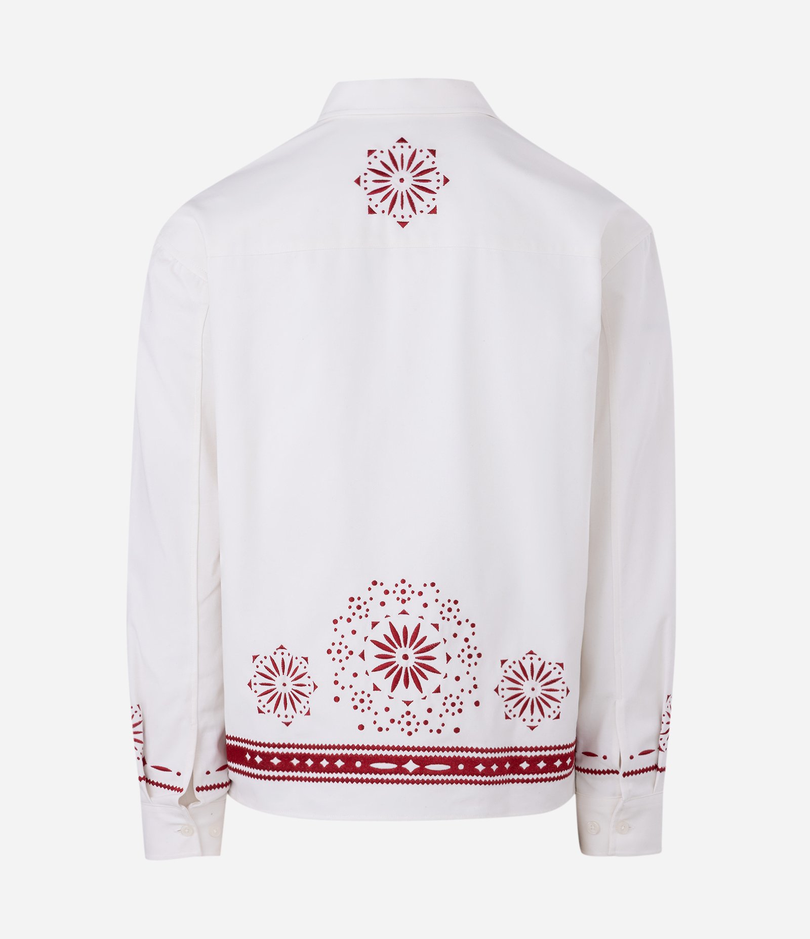 Camisa Manga Longa em Algodão com Mandala Bordada Branco 6