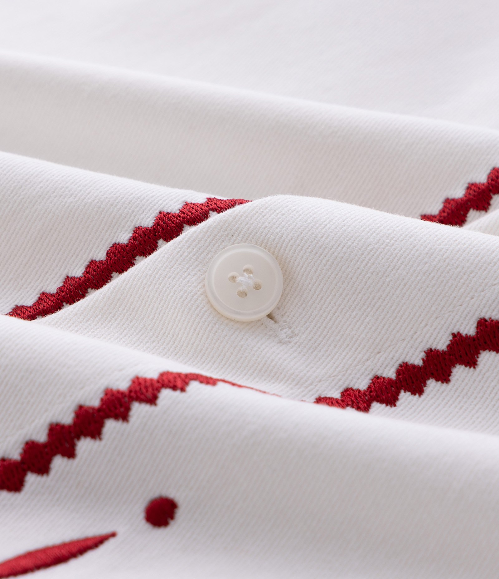 Camisa Manga Longa em Algodão com Mandala Bordada Branco 7