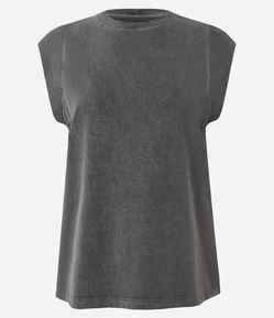 Blusa Muscle Com Manga Curta Estruturada