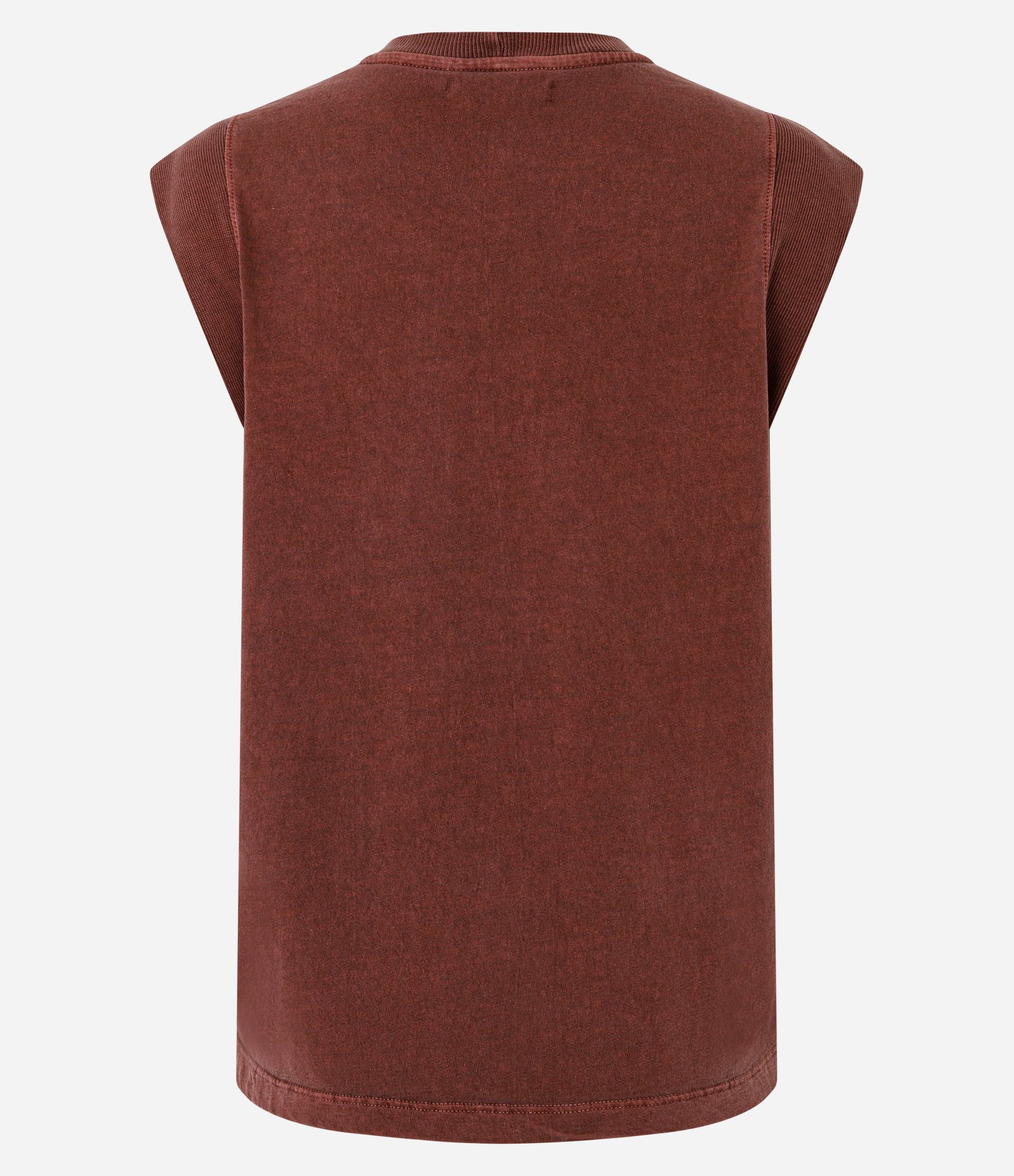 Blusa Muscle Com Manga Curta Estruturada Marrom 3