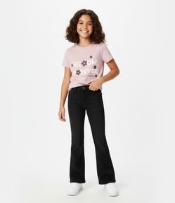 Camiseta Infantil com Lettering Bloom Forever – Tam 7 a 16 Anos