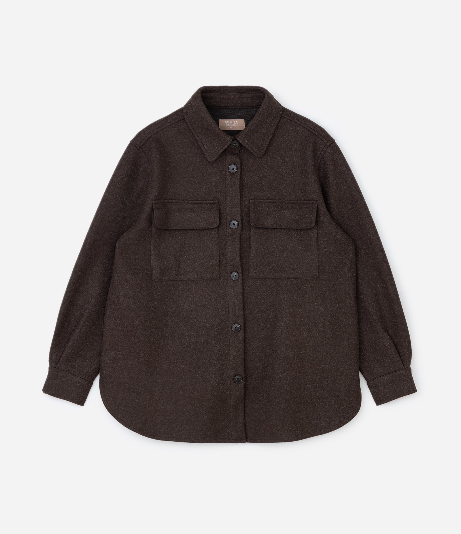 Camisa Leve em Polyvelour Alongada Curve & Plus Size Marrom 5