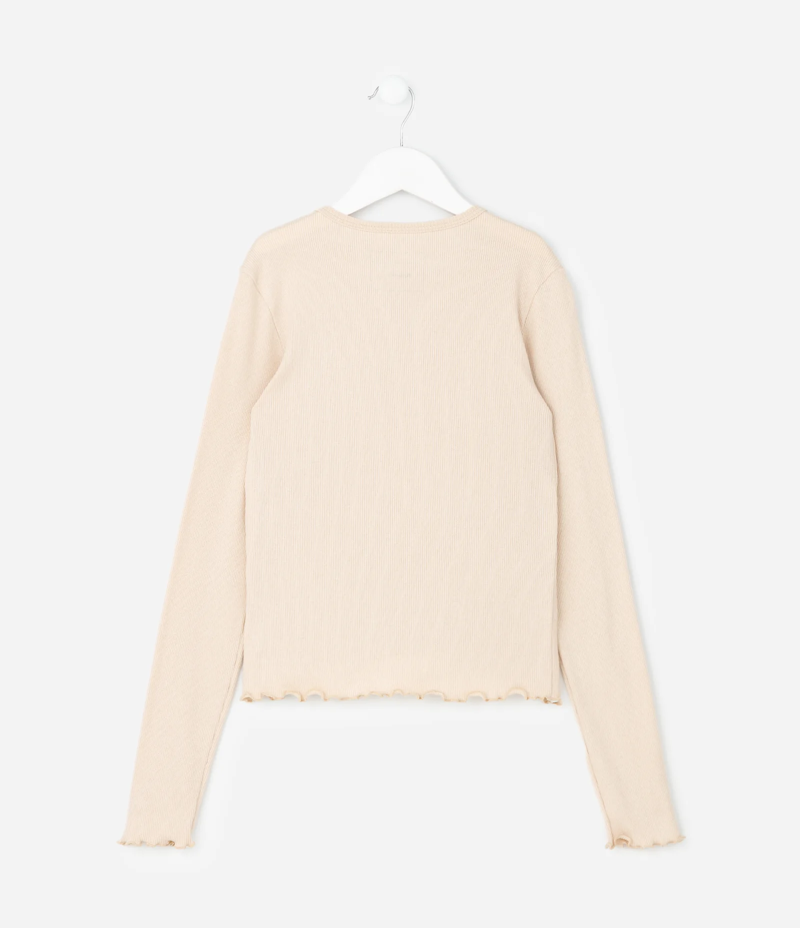 Blusa Infantil Baby Look com Corações Puff – Tam 5 a 14 Anos Bege Claro 2