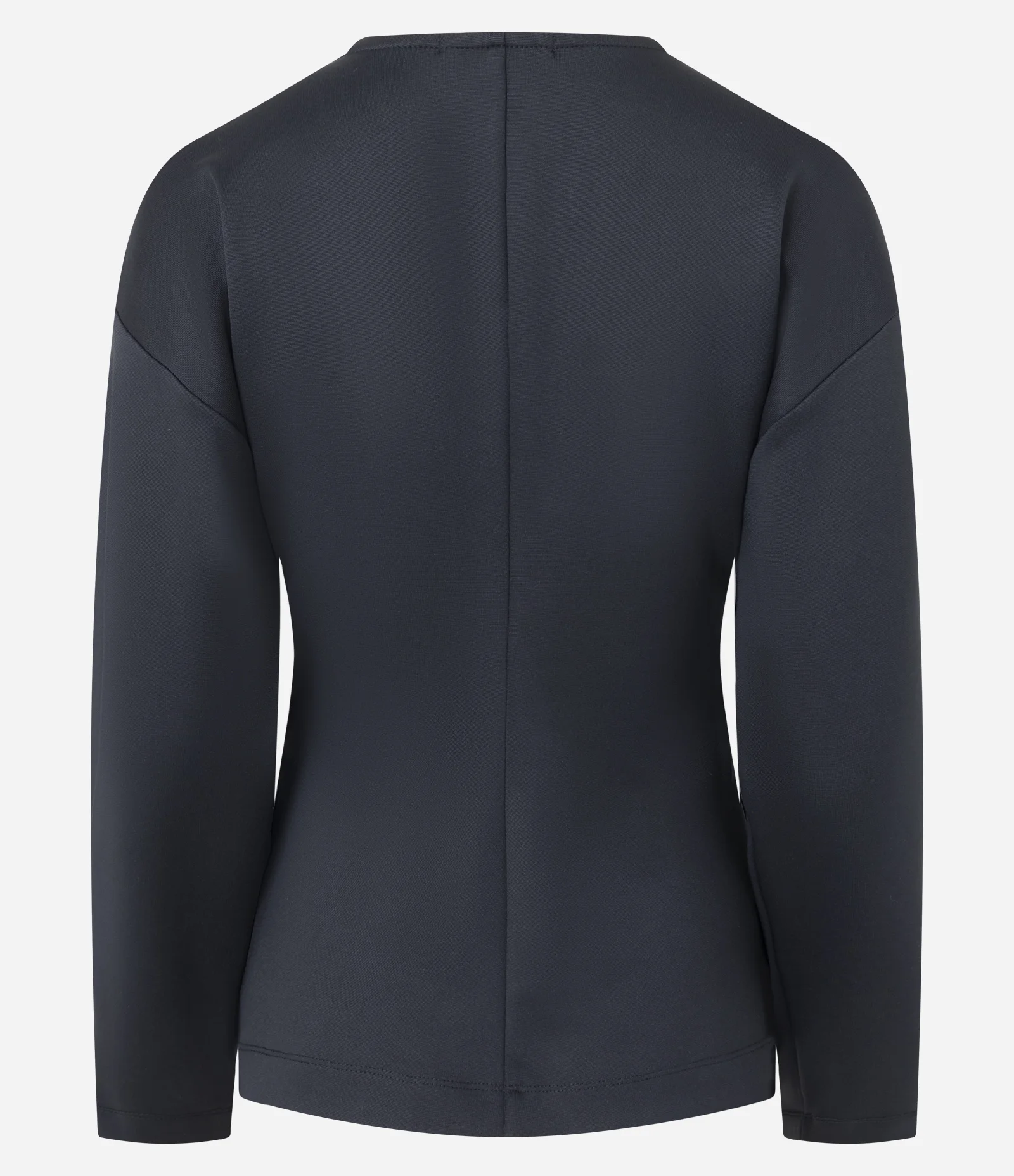 Casaco Amplo em Ponto Roma com Botões Delicados Preto 6