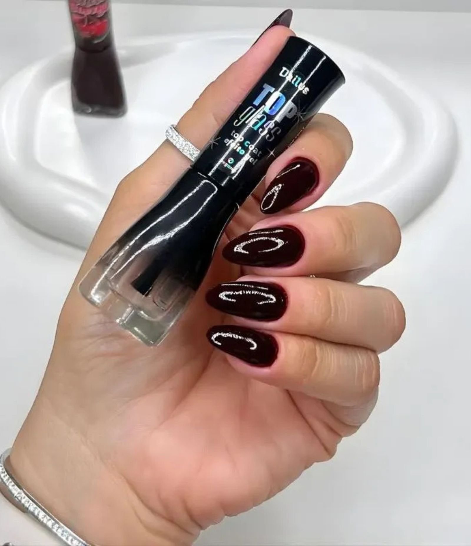 Esmalte Top Glass Top Coat Efeito Gel Dailus Incolor 2