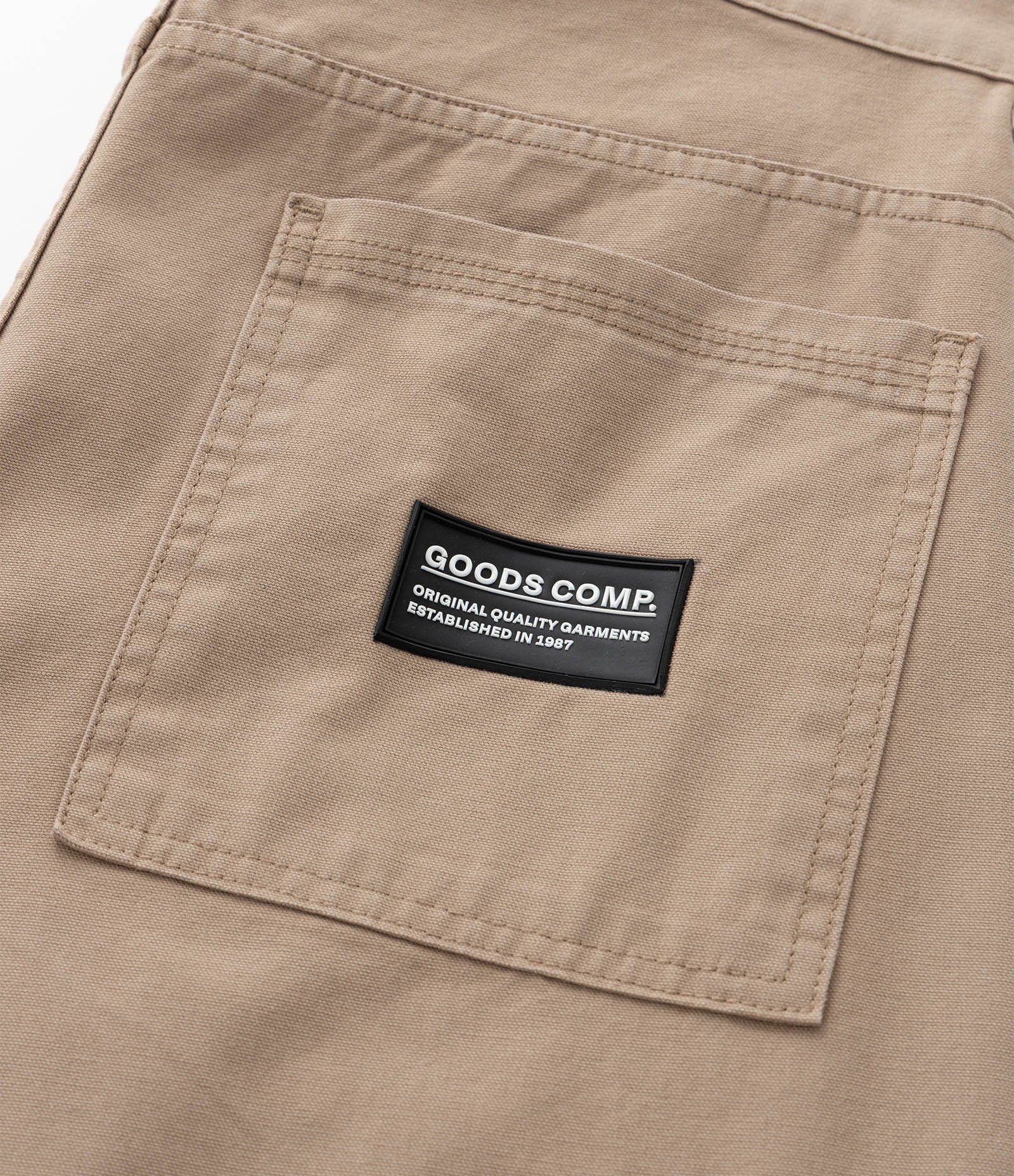 Calça Baggy Relaxed em Sarja Lisa Bege 5