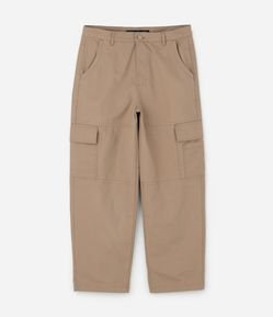 Calça Baggy Relaxed em Sarja Lisa