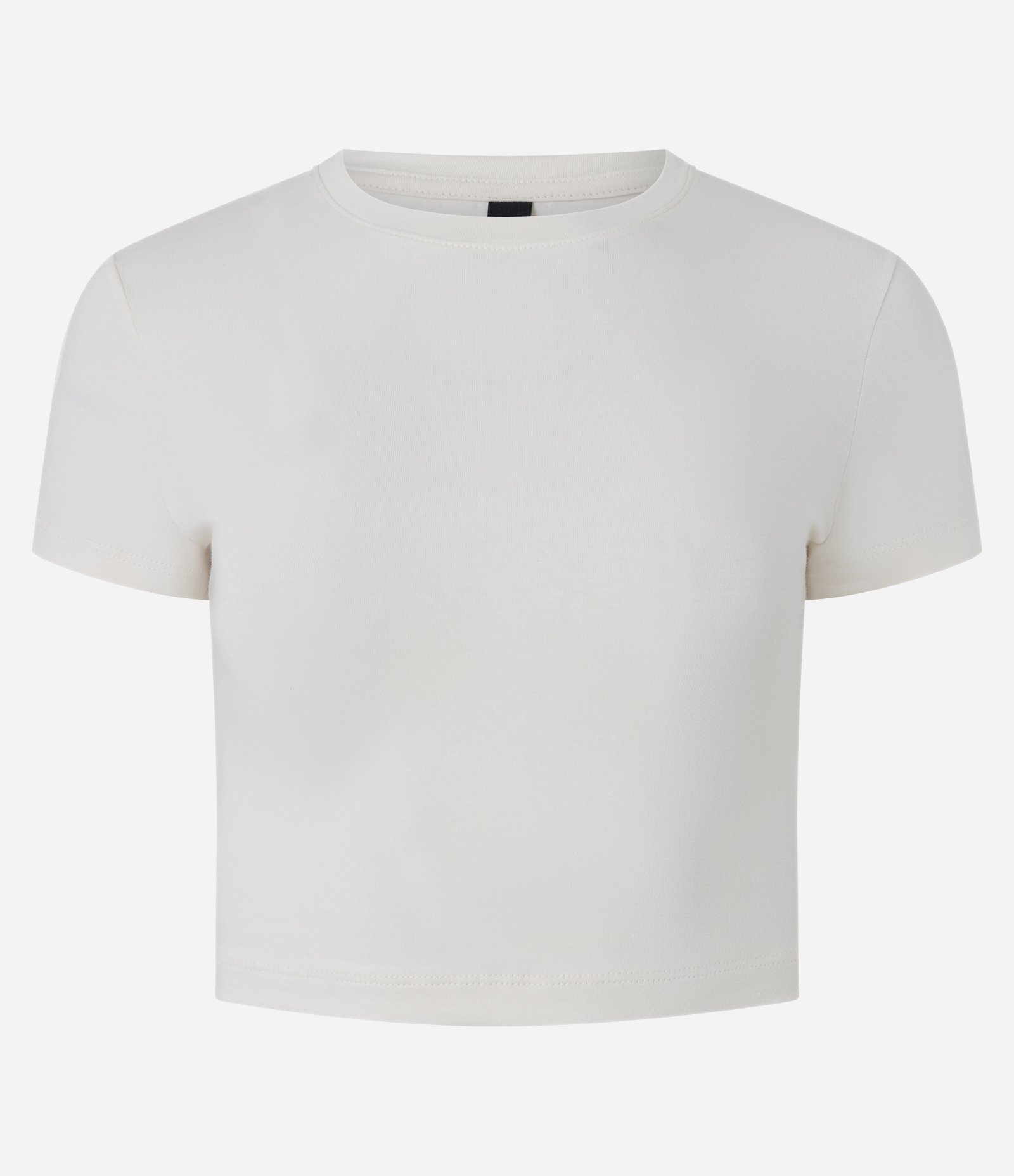 Blusa Cropped Manga Curta em Cotton Branco 1
