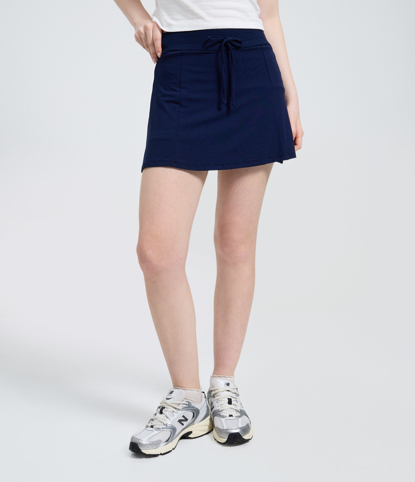 Short Saia em Viscose com Amarração Azul 3