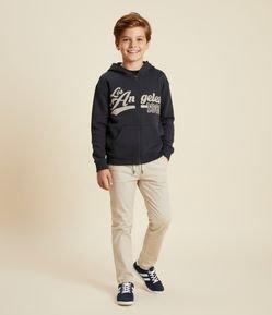 Casaco Infantil com Capuz e Aplique de Chenille – Tam 5 a 14 Anos