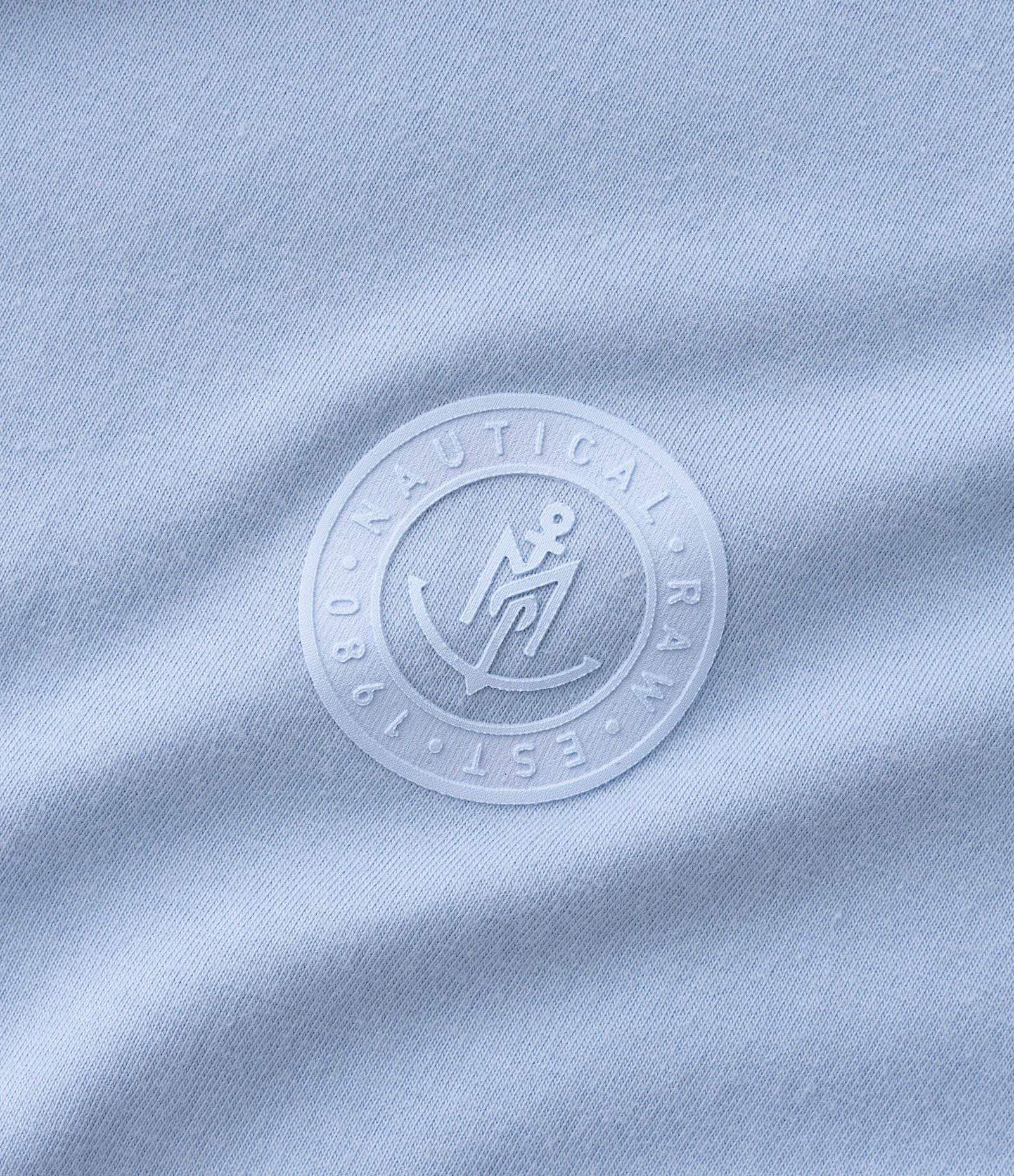 Camiseta Comfort em Algodão com Selo Náutico Âncora Azul Claro 4