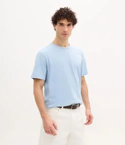 Camiseta Comfort em Algodão com Selo Náutico Âncora