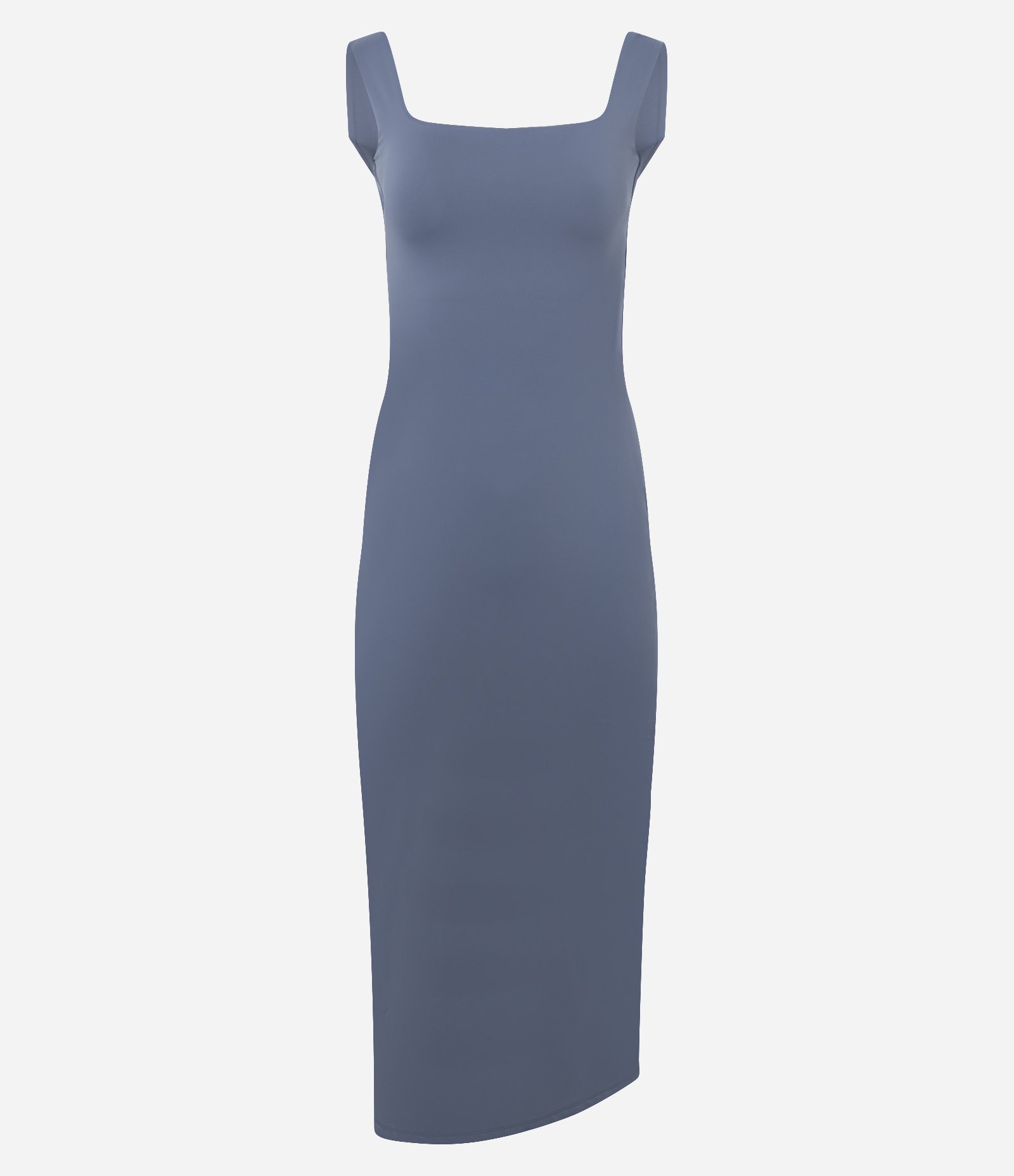 Vestido Long Midi em Poliamida com Decote nas Costas Azul 1