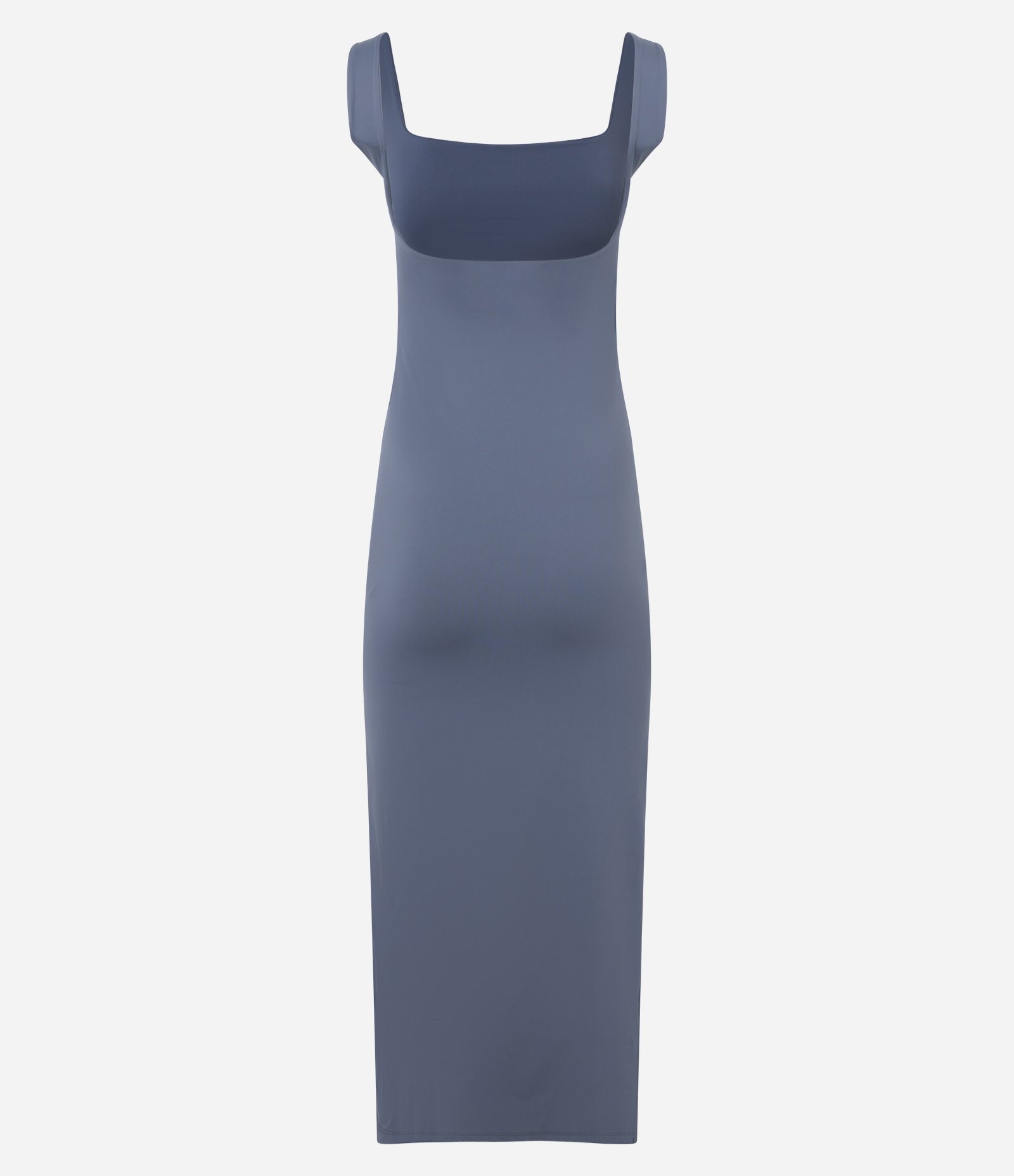 Vestido Long Midi em Poliamida com Decote nas Costas Azul 2