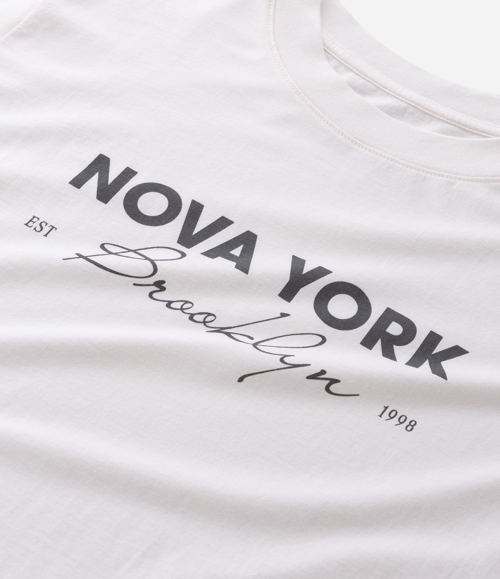 Camiseta Oversized Algodão Lavado Nova York Brooklyn Off White 6