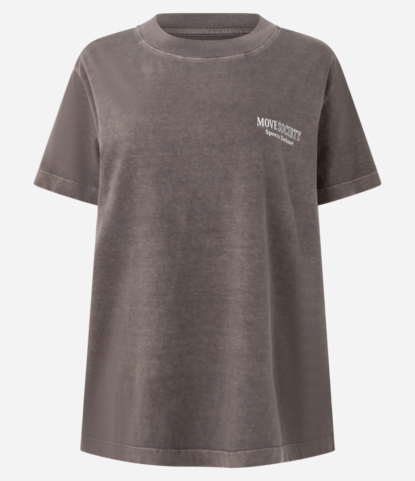 Camiseta Esportiva Oversized Estonada com Estampa Lettering Marrom 5