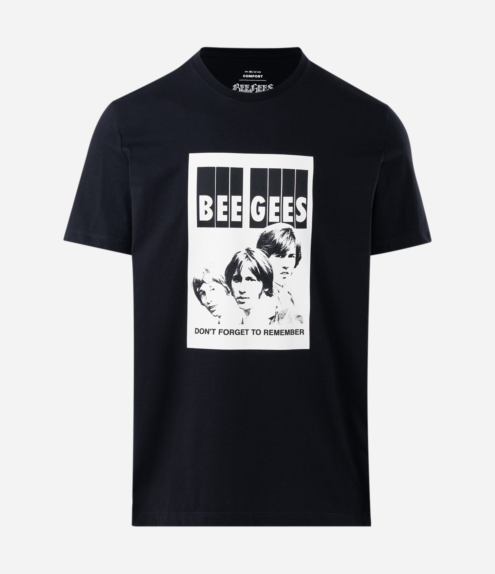 Camiseta em Algodão com Estampa Bee Gees Preto 4