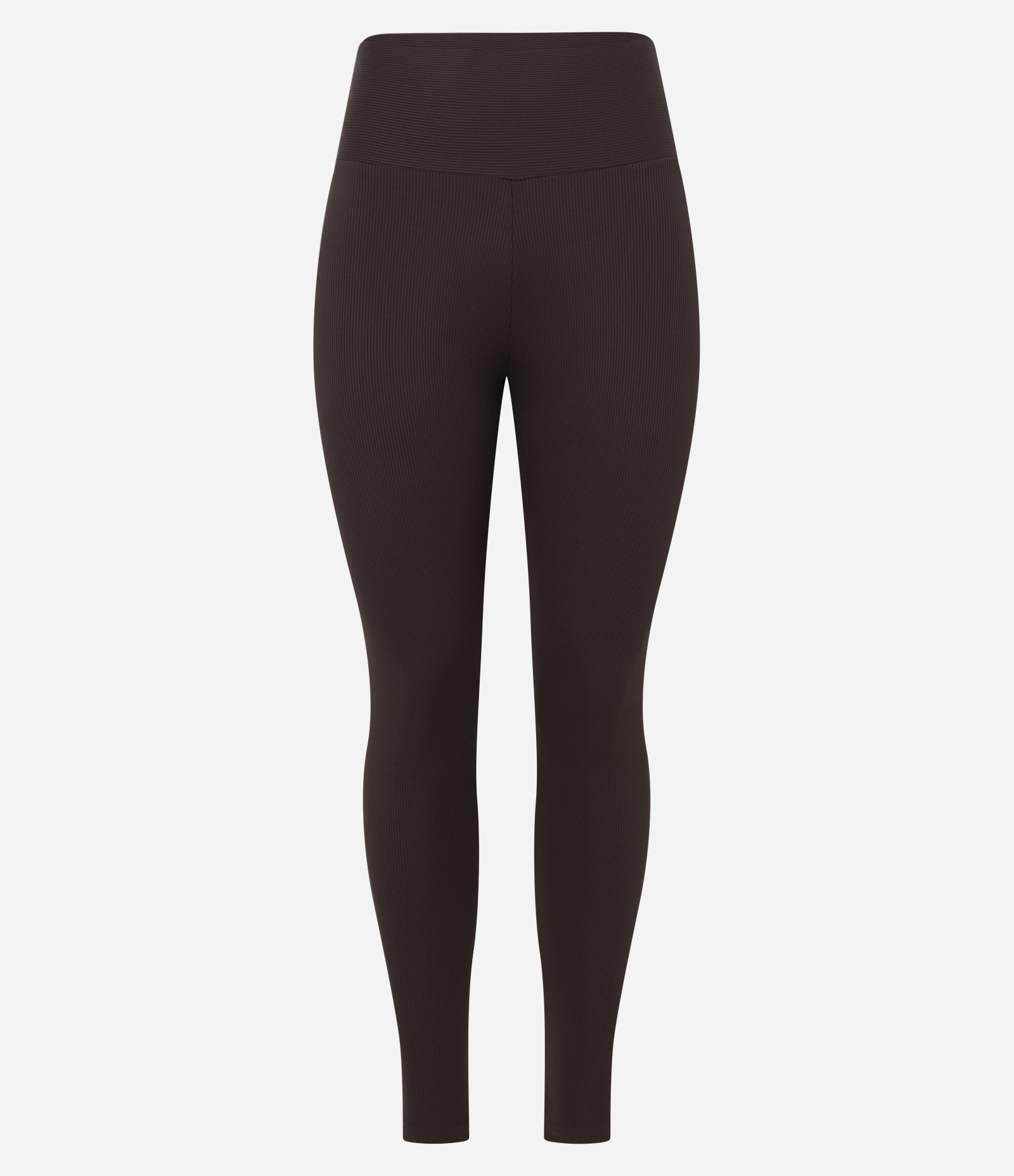 Calça Legging Canelada em Microfibra Marrom 5