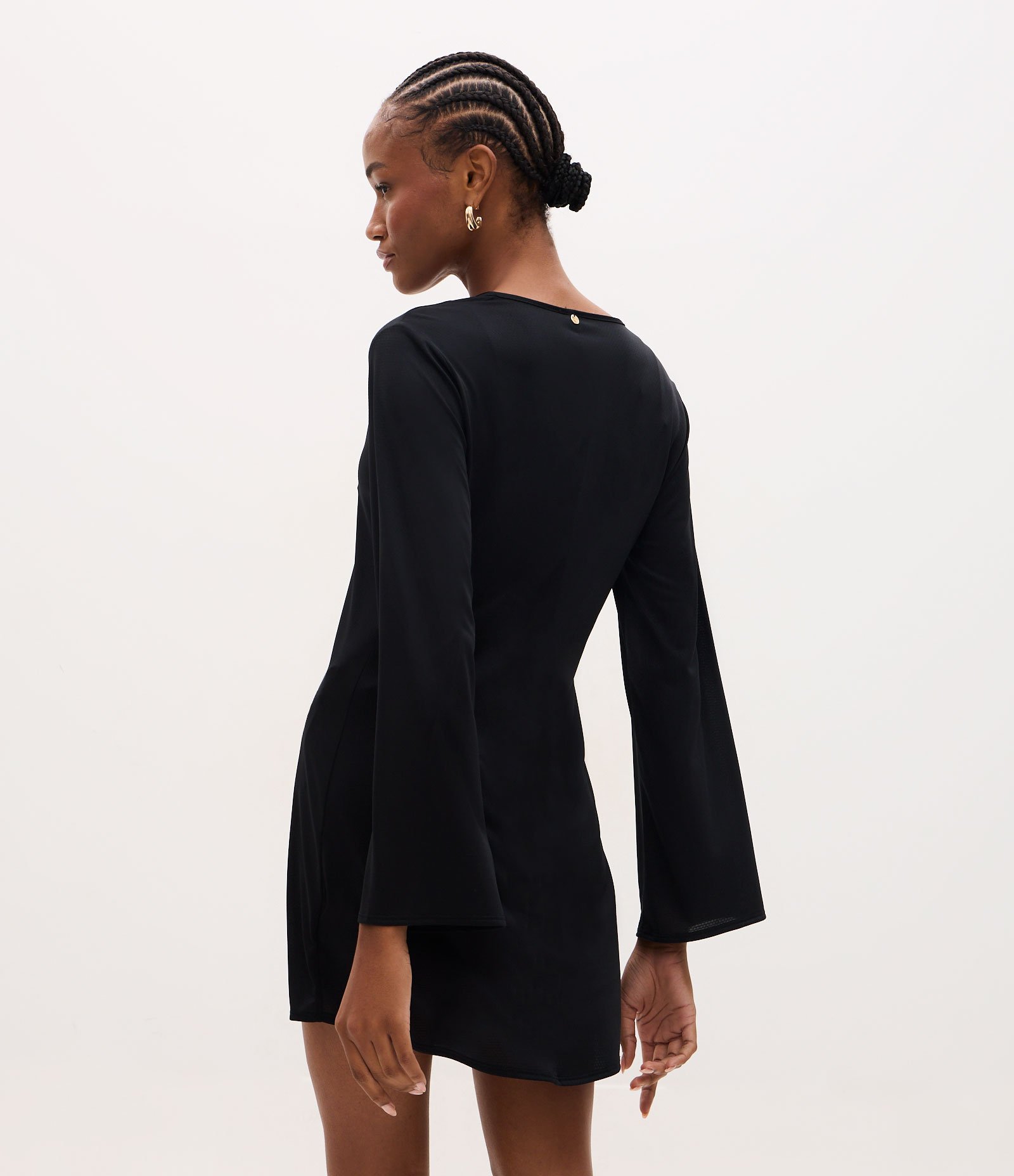 Saída de Praia Vestido com Tecnologia Dry Preto 4