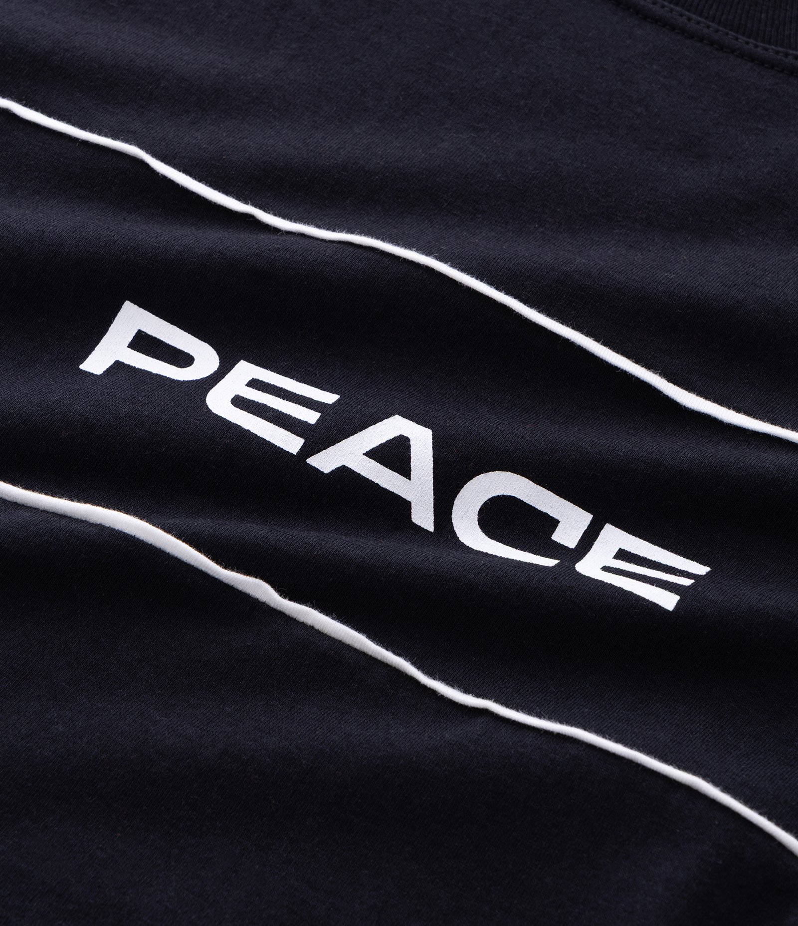 Camiseta Oversized em Algodão com Estampa Lettering Peace Preto 8