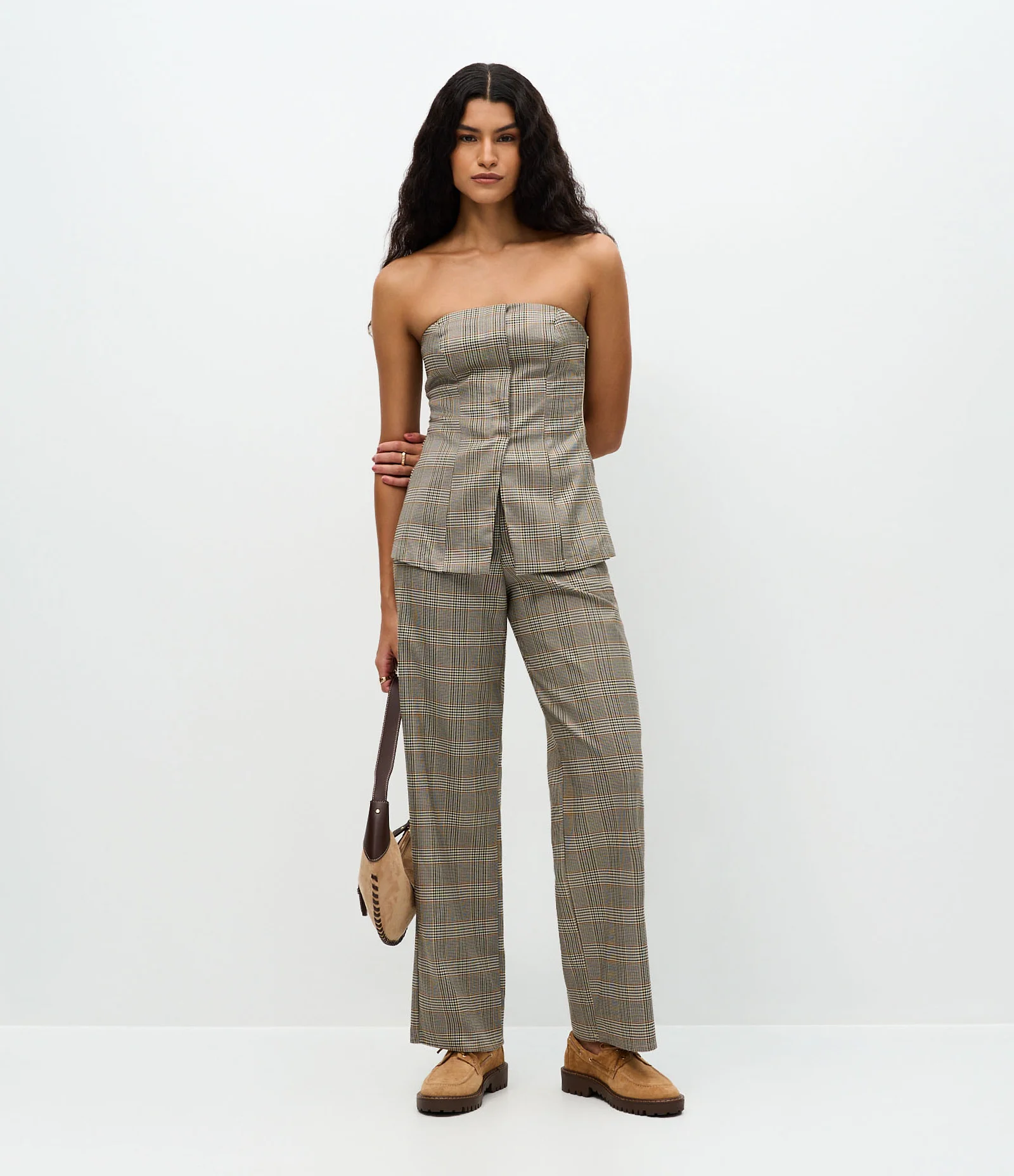 Blusa Tomara Que Caia Alfaiatada com Estampa Xadrez Multicores 2