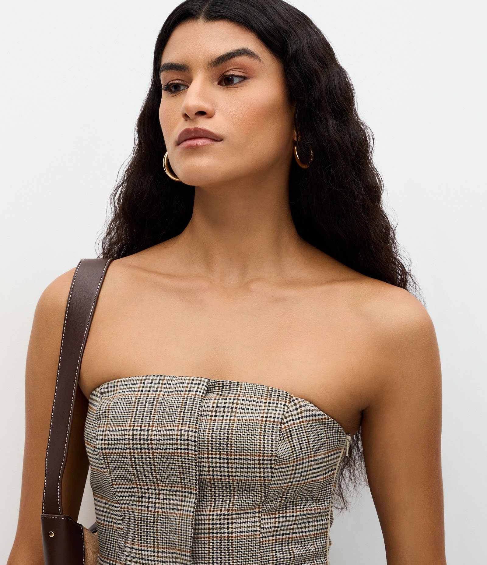 Blusa Tomara Que Caia Alfaiatada com Estampa Xadrez Multicores 3