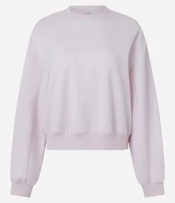 Blusa Regular Manga Longa em Moletom sem Felpa