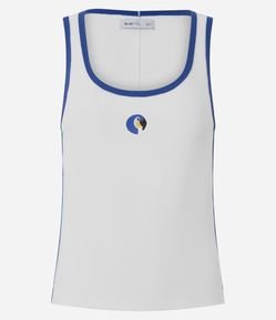 Regata com Bordado Tucano e Viés Contrastante