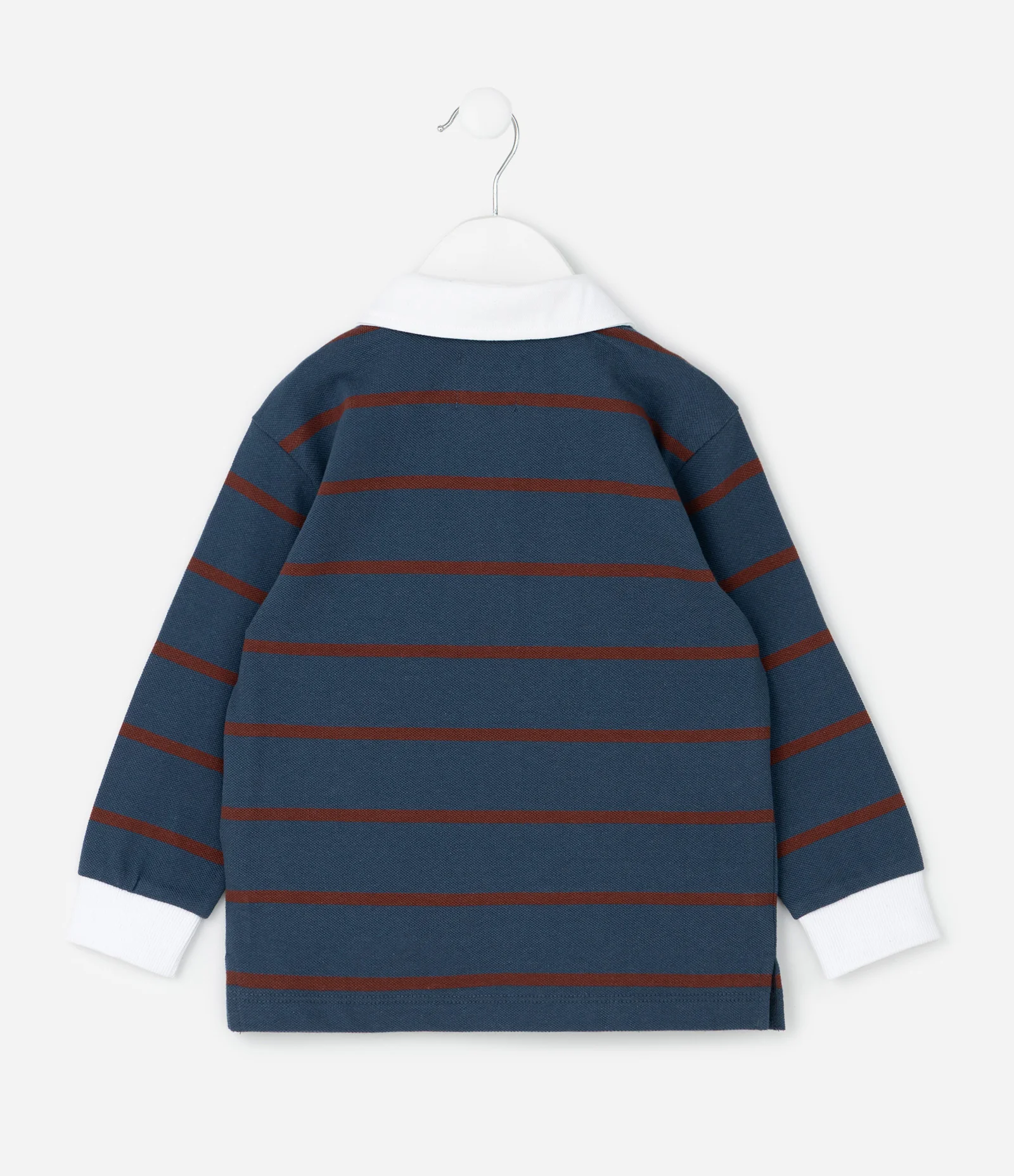 Camisa Polo Infantil Listras com Bordado – Tam 1 a 6 Anos Azul Petróleo 2