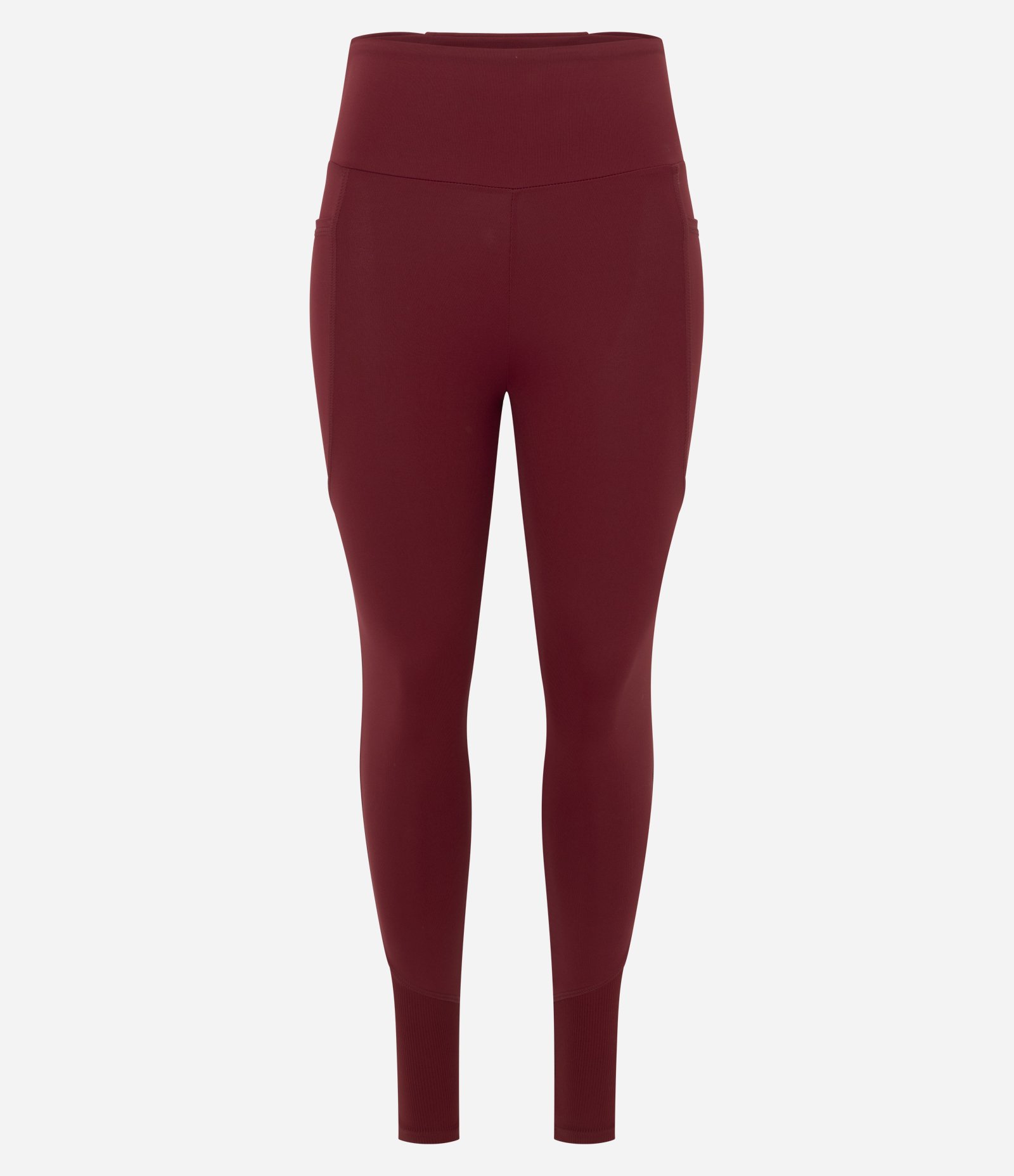 Calça Legging Esportiva com Recorte Canelado e Bolso Lateral Vermelho 5