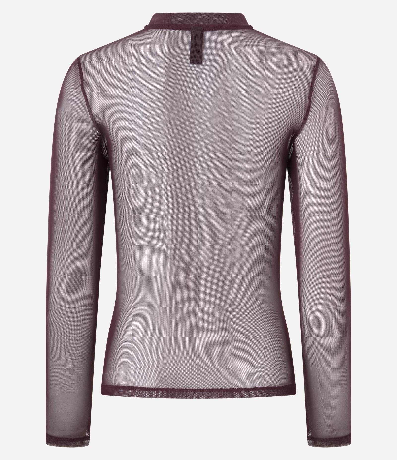 Camiseta Segunda Pele em Tule Manga Longa Vermelho 3