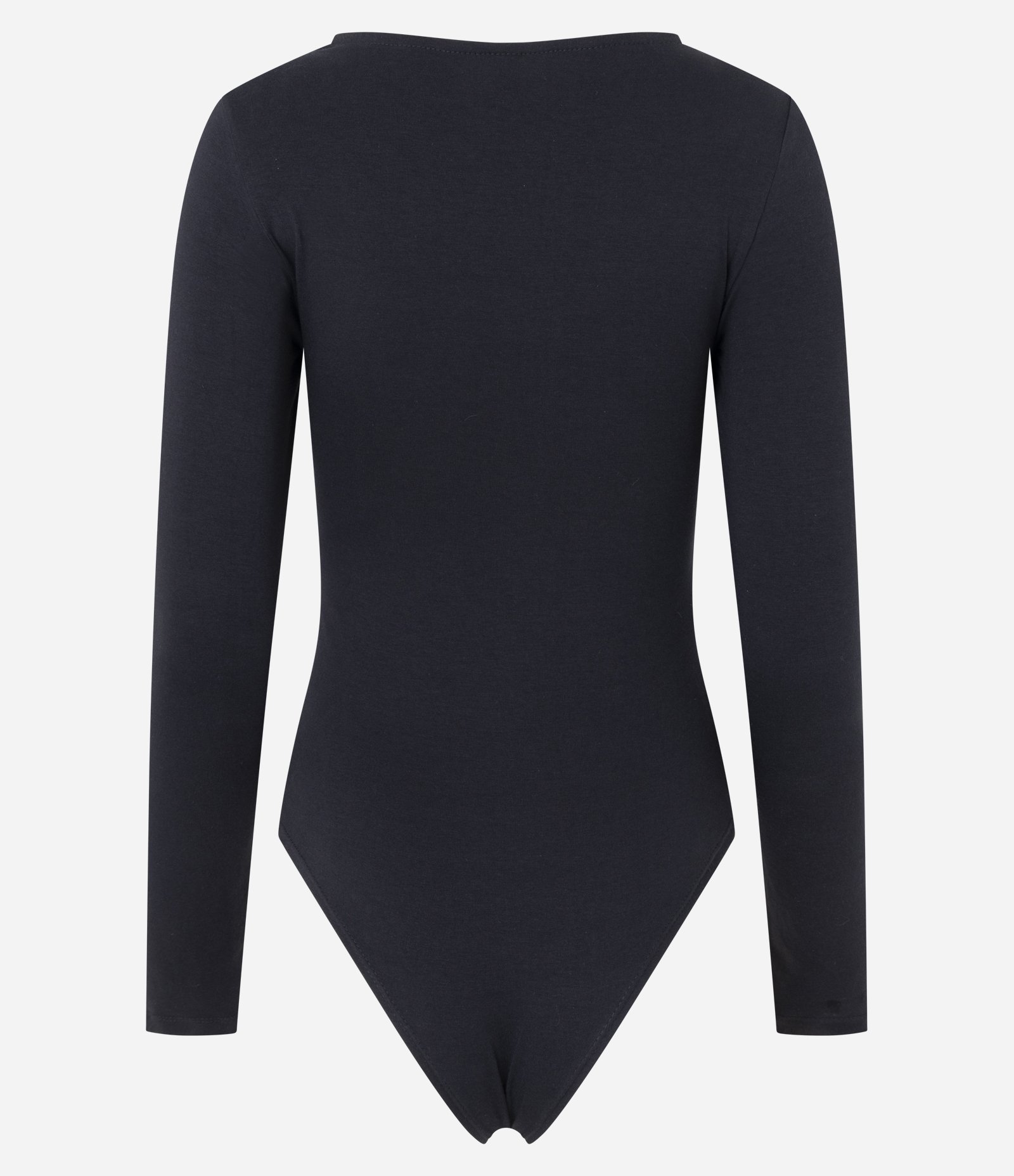 Body Manga Longa com Decote V em Renda Preto 3