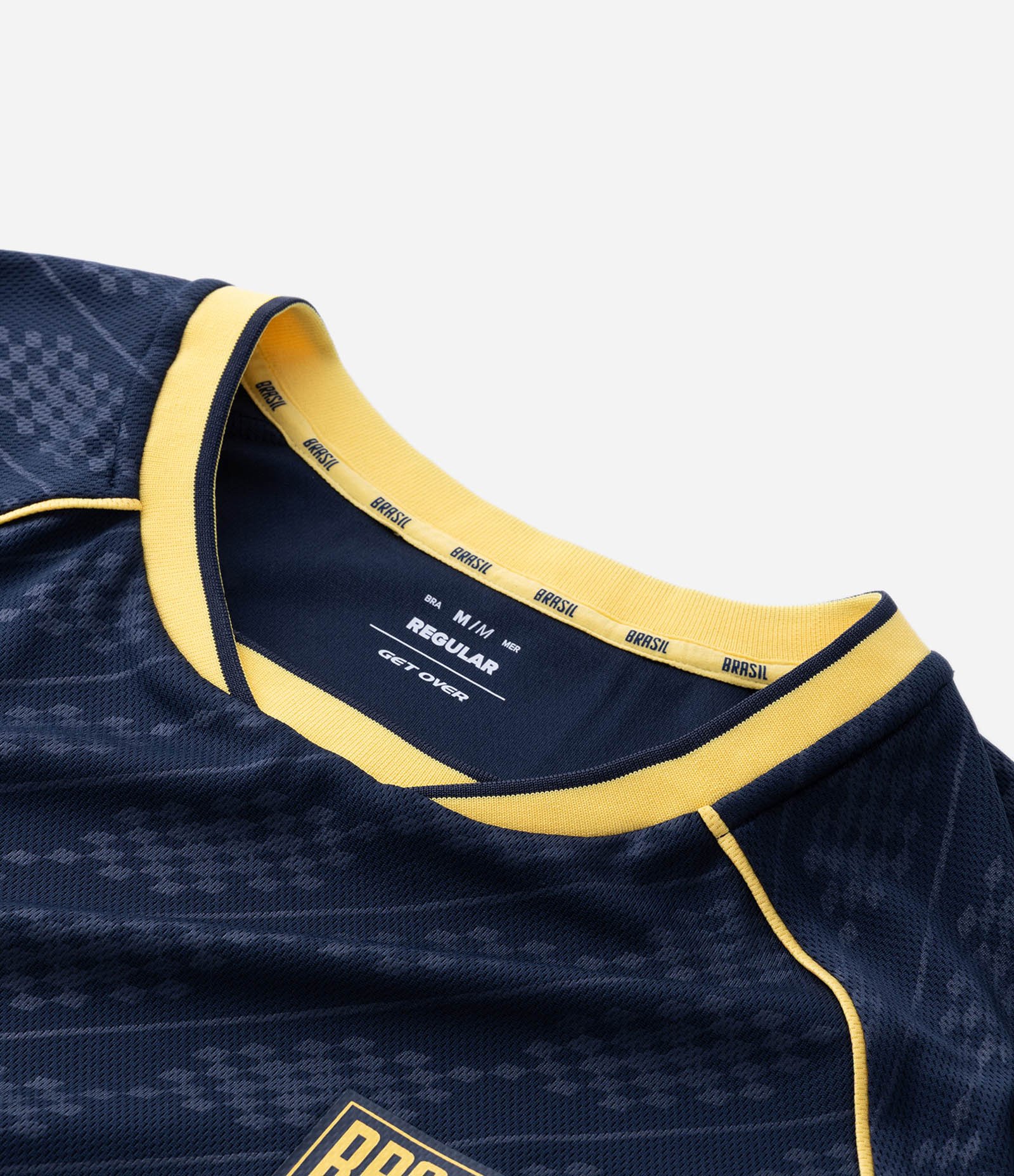 Camiseta Esportiva com Tecnologia Dry e Estampa Brasil Azul 8