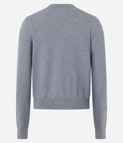 Cardigan Curto em Tricô com Aplicação no Decote