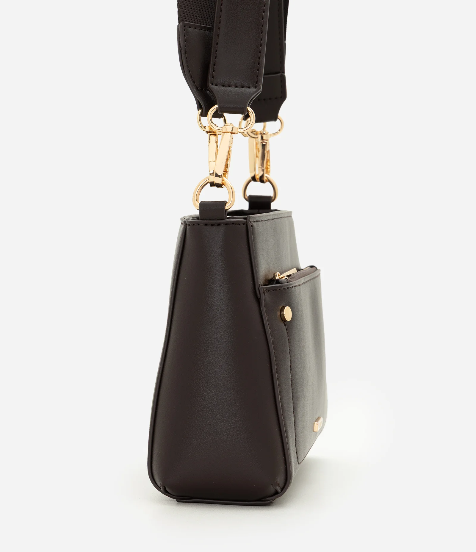 Bolsa Média Transversal com Alça Removível e Ajustável Marrom 2