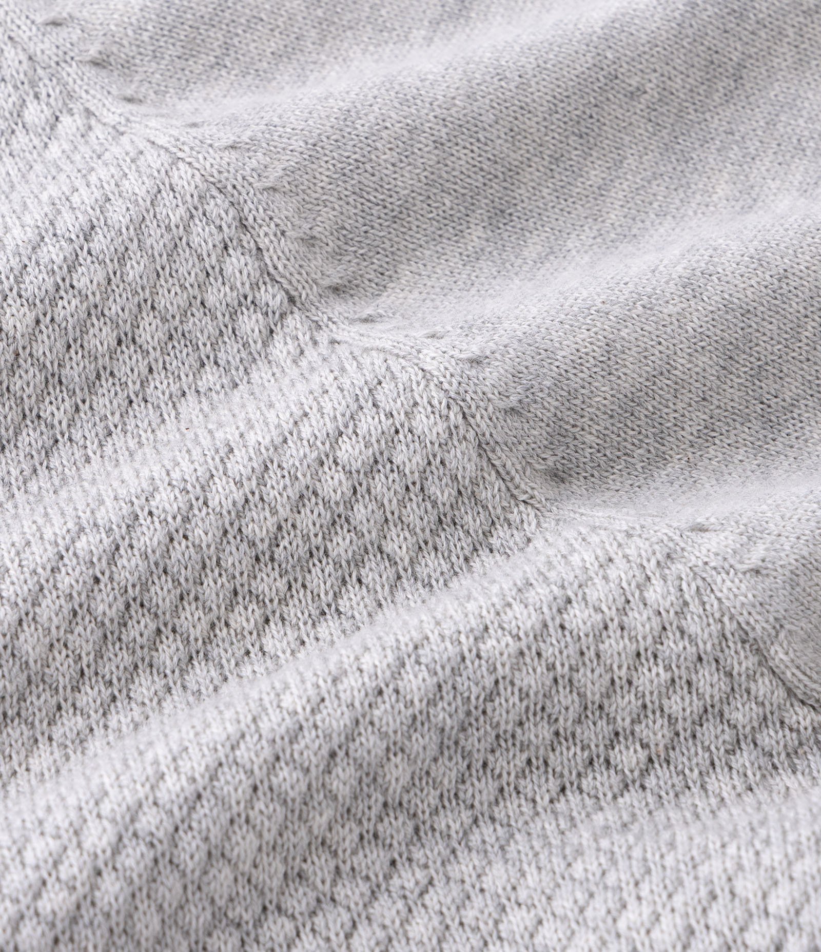 Polo Manga Curta em Efeito Tricô Cinza 5