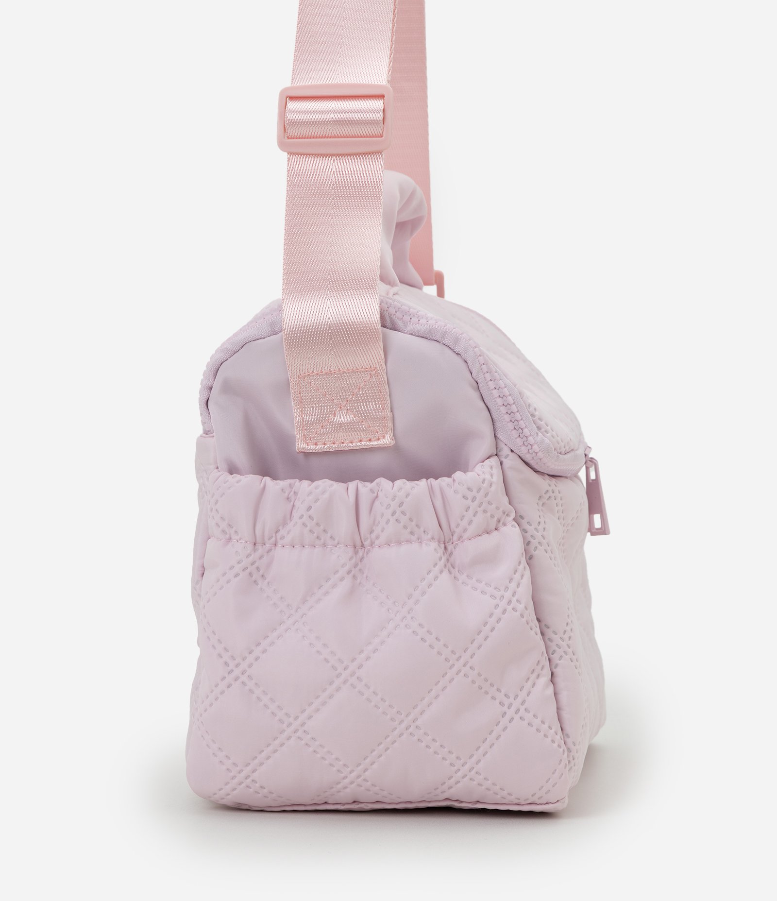 Lancheira Acolchoada Espaçosa com Alça Longa Ajustável Rosa 2