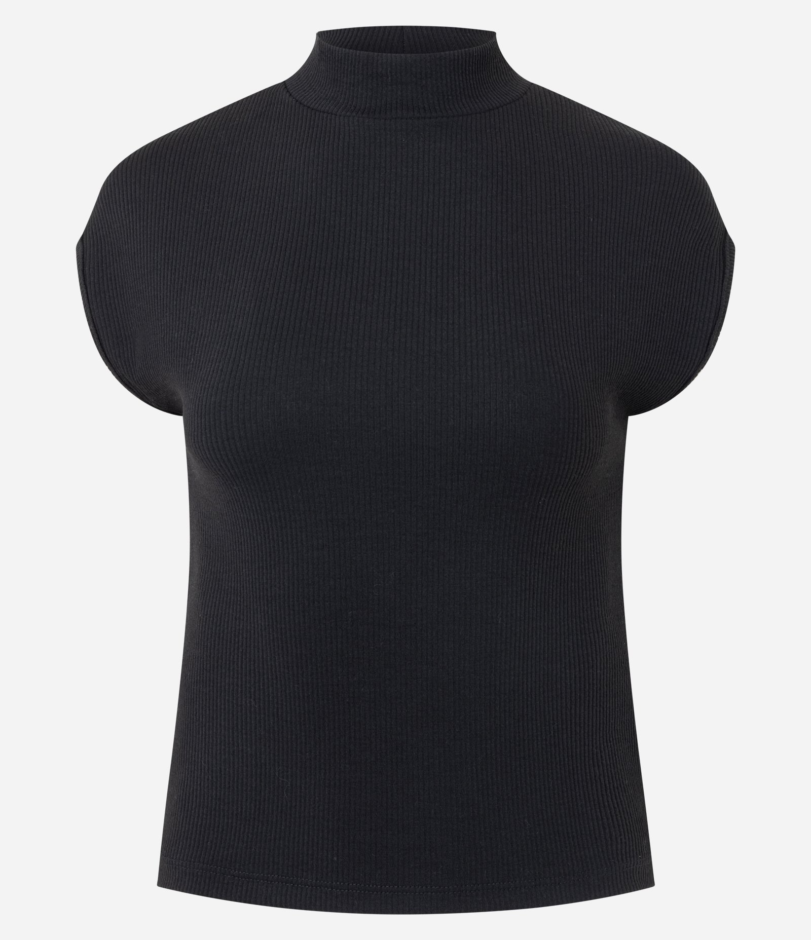 Blusa Média em Tricô com Golinha Alta Preto 1