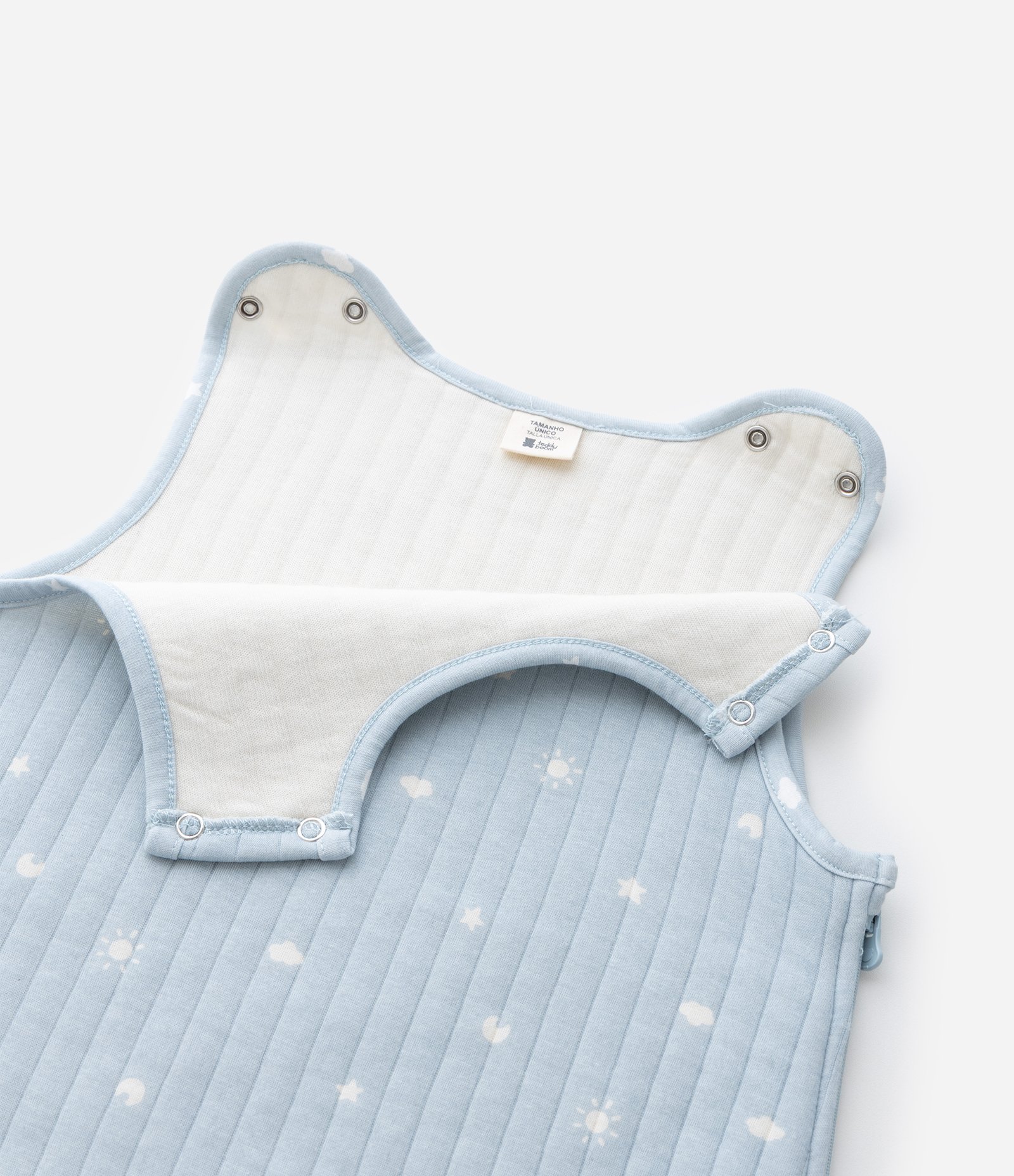 Saco de Dormir Infantil Matelassado com Estampa Fullprint - Tam U Azul Bebê 9