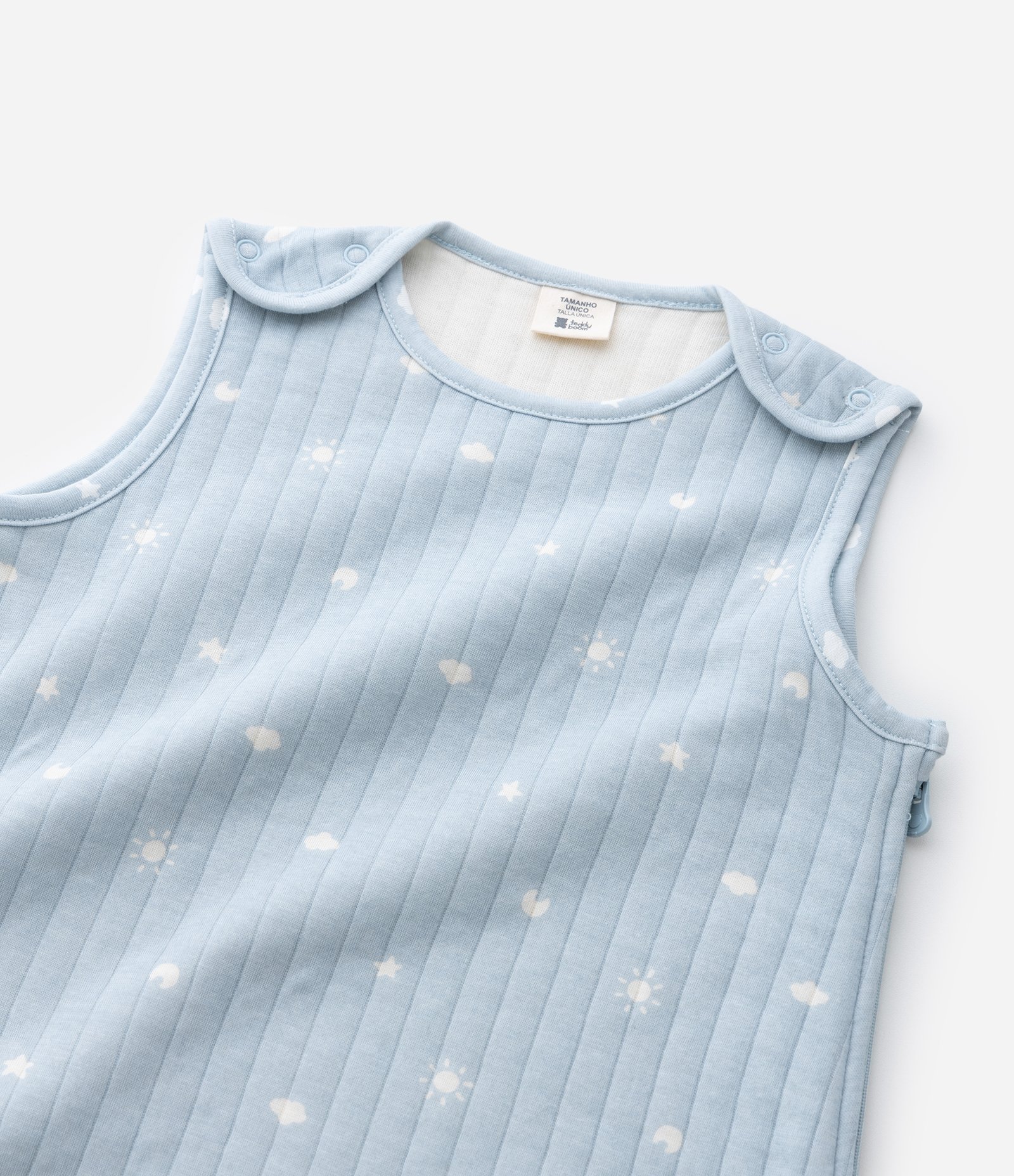 Saco de Dormir Infantil Matelassado com Estampa Fullprint - Tam U Azul Bebê 4