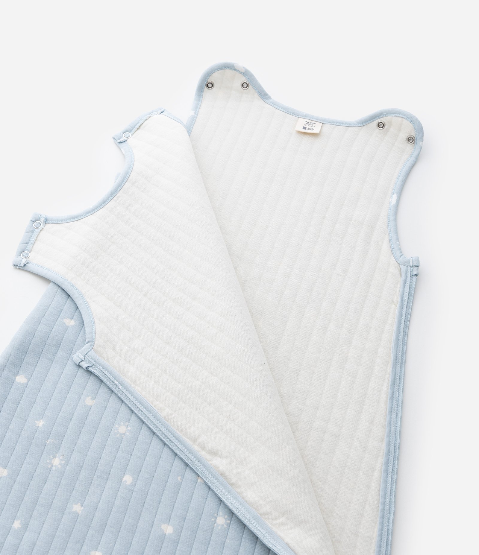 Saco de Dormir Infantil Matelassado com Estampa Fullprint - Tam U Azul Bebê 5