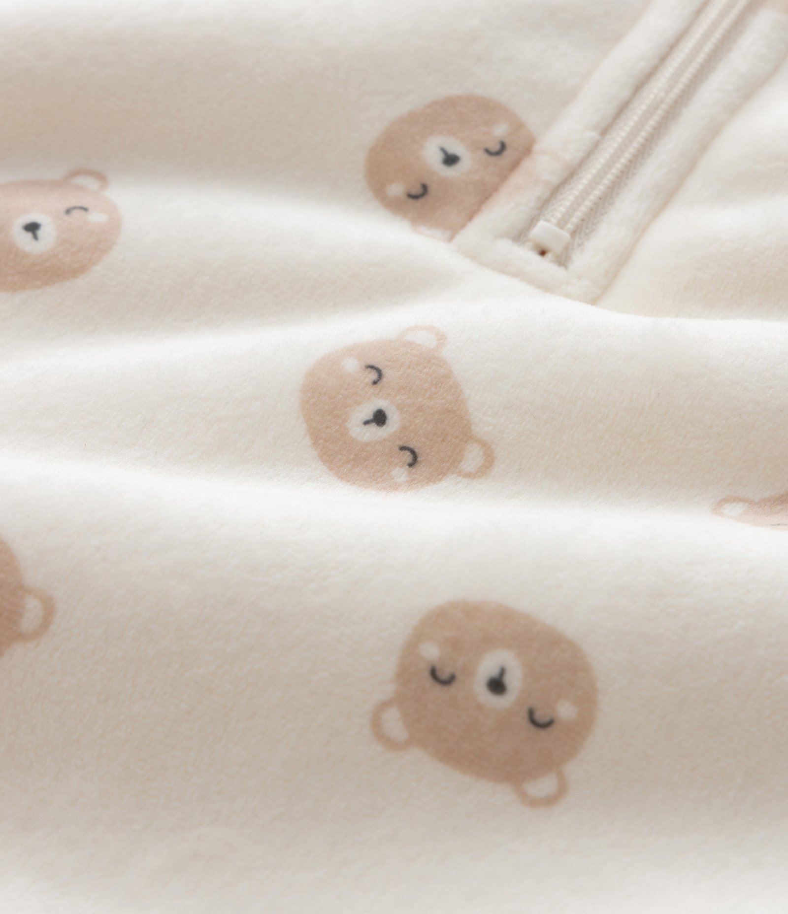 Saco de Dormir Infantil em Plush com Forro de Sherpa – Tam U Bege Claro 7