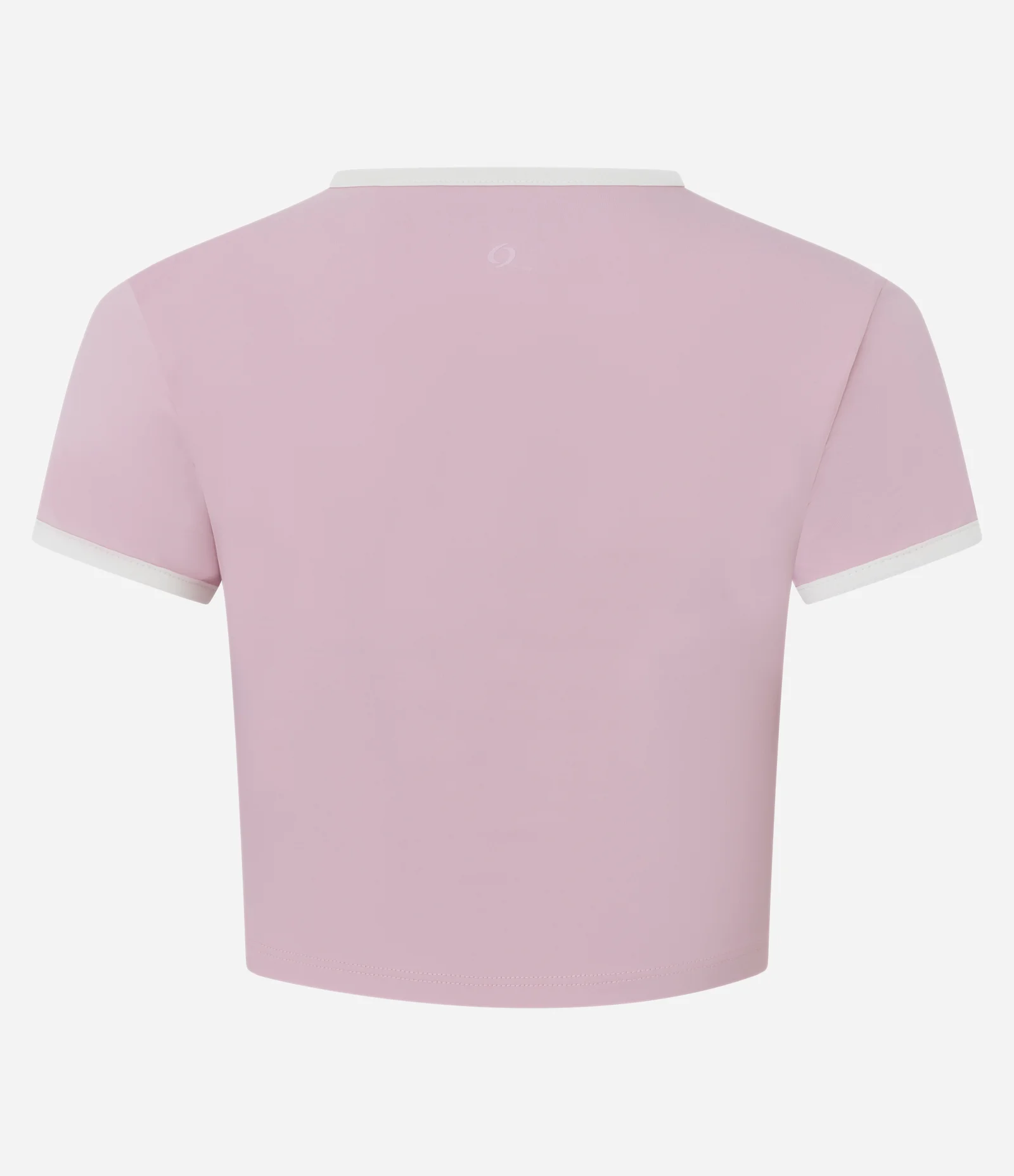 Camiseta Cropped Esportiva com Viés Contrastantes Rosa 2