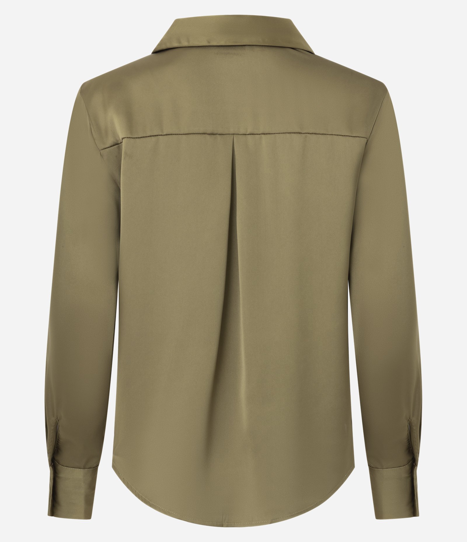 Camisa em Cetim com Recortes e Caimento Leve Verde 2