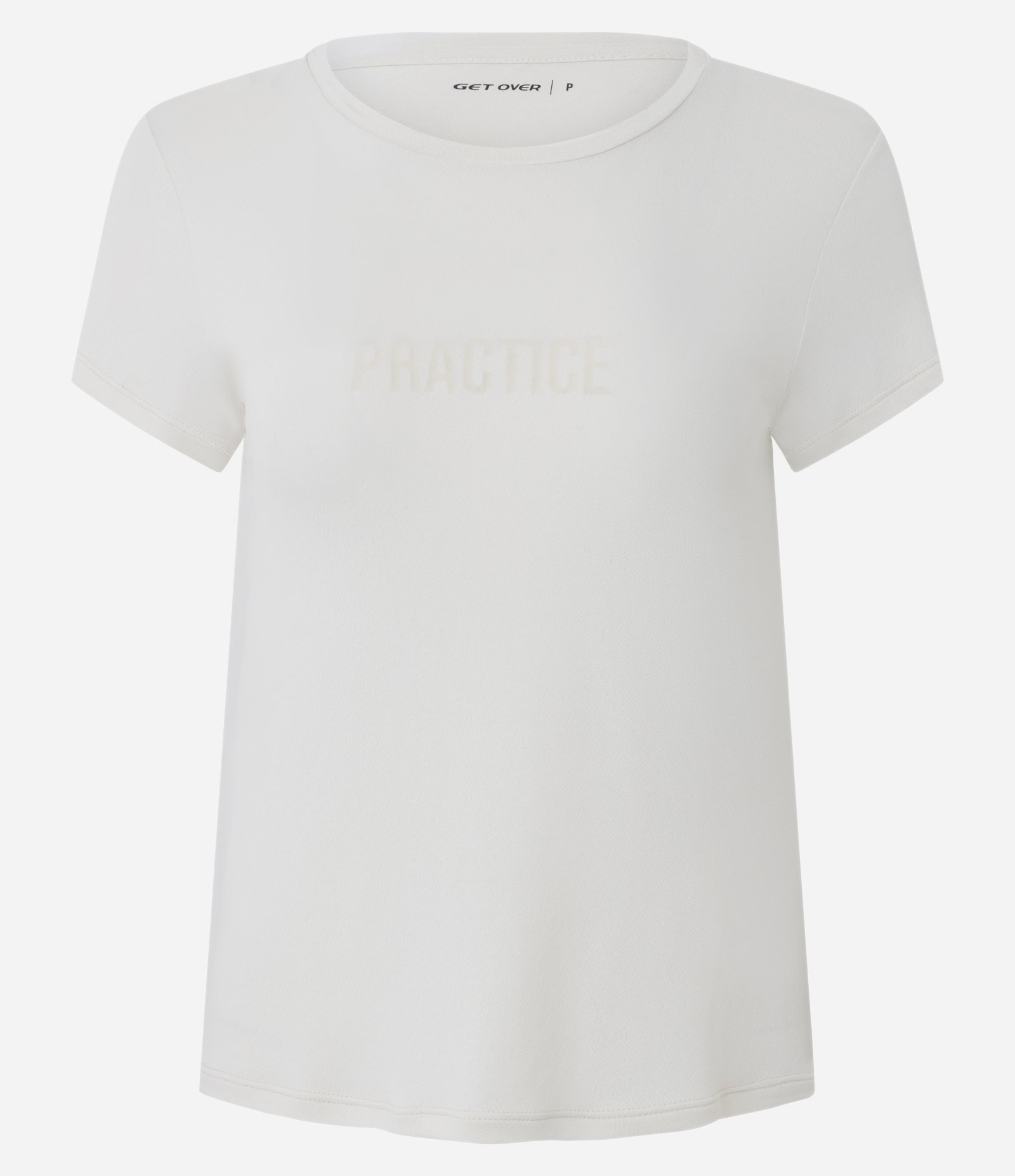 Camiseta Esportiva com Estampa Lettering Practice em Gel Off White 5