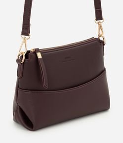 Bolsa Pequena em PU com Alça Longa Removível